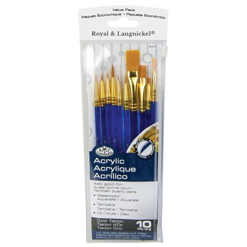 Royal & Langnickel SVP1 - Golden Taklon 10-teiliges preisgünstiges, Super Value Pinsel Set Royal & Langnickel SVP1 - Golden Taklon 10-teiliges preisgünstiges, Super Value Pinsel Set von Royal & Langnickel