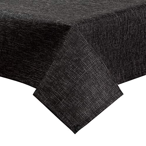 Tischdecke Leinen Optik mit Fleckschutz abwaschbar eckig rund oval Garten, eckig 110x140 cm, Schwarz - 5501 Tischdecke Leinen Optik mit Fleckschutz abwaschbar eckig rund oval Garten, eckig 110x140 cm, Schwarz - 5501 von Royal Schneider