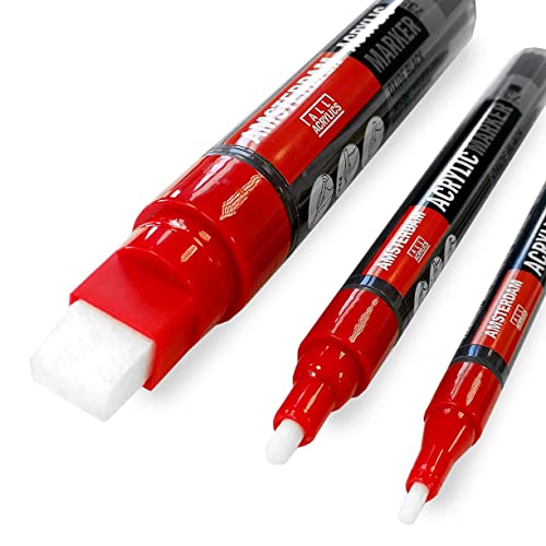 Royal Talens – Amsterdam Acryl Paint Marker –-Oxid schwarz 735 – Full Set von 3 von Royal Talens - Amsterdam