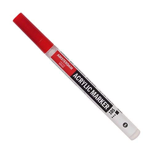 Royal Talens Amsterdam Acrylfarben-Stift, dünne Spitze: 1–2 mm, einzelner Stift Titanweiß von Royal Talens - Amsterdam