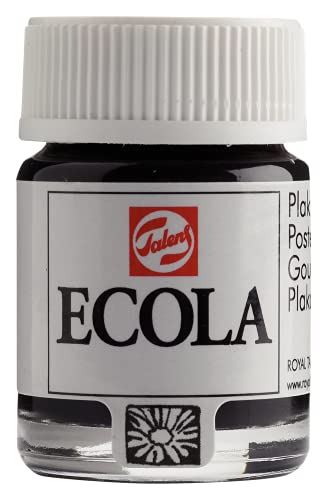 Talens Ecola Plakatfarbe Gouache 16ml Glas, Nr.700 Schwarz Talens Ecola Plakatfarbe Gouache 16ml Glas, Nr.700 Schwarz von Royal Talens