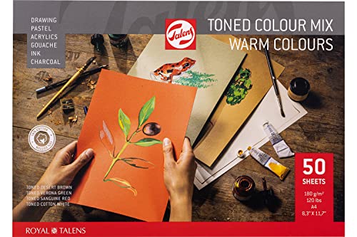 Talens Toned Colour Block Warm, A4, 50 Blatt, 180g/m² von Royal Talens