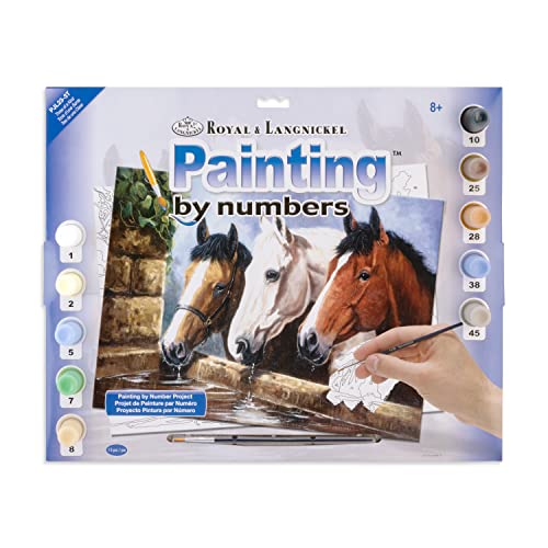Malen nach Zahlen / Painting by numbers - Pferde an der Tränke Malen nach Zahlen / Painting by numbers - Pferde an der Tränke von Royal & Langnickel