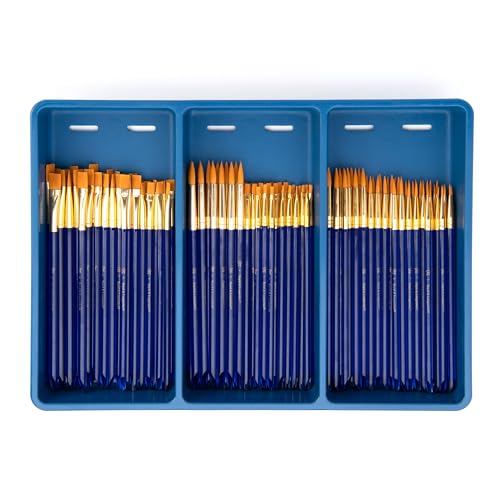 Royal Brush Gold Taklon Pinsel, Vorteilspack, Verschiedene Größen, 120 Pinsel von Royal & Langnickel
