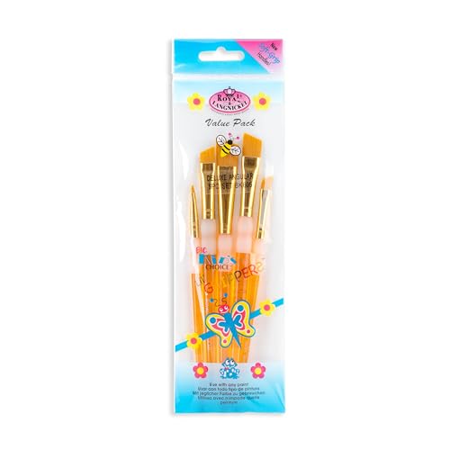 Royal and Langnickel BK605 Big Kid's Choice Pinsel, 5-teilig, kurzer Griff Royal and Langnickel BK605 Big Kid's Choice Pinsel, 5-teilig, kurzer Griff von Royal & Langnickel