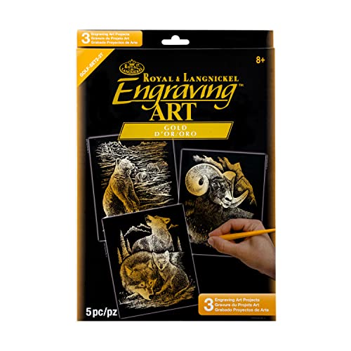 Royal & Langnickel GOLF-SET2 - Engraving Art/Kratzbilder, DIN A4, Wilde Tiere, 3-teilig Vorteilspack, gold Royal & Langnickel GOLF-SET2 - Engraving Art/Kratzbilder, DIN A4, Wilde Tiere, 3-teilig Vorteilspack, gold von Royal & Langnickel