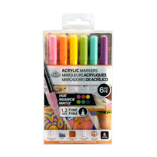 Royal & Langnickel Künstler-Acryl-Marker, 1,2 mm, 6 Stück Royal & Langnickel Künstler-Acryl-Marker, 1,2 mm, 6 Stück von Royal & Langnickel