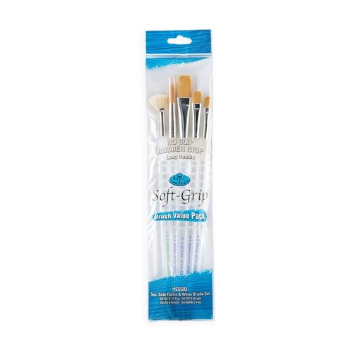 Royal & Langnickel SG-503 - Soft Grip mit langem Griff - 5-teiliges Pinsel Set gemischt / goldenesTaklon Royal & Langnickel SG-503 - Soft Grip mit langem Griff - 5-teiliges Pinsel Set gemischt / goldenesTaklon von Royal & Langnickel