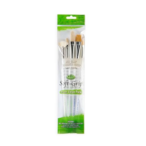 Royal & Langnickel SG-504 - Soft Grip mit langem Griff - 5-teiliges Pinsel Set gemischt / goldenes Taklon und weiße Borste Royal & Langnickel SG-504 - Soft Grip mit langem Griff - 5-teiliges Pinsel Set gemischt / goldenes Taklon und weiße Borste von Royal & Langnickel