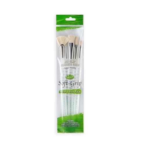 Royal & Langnickel SG-505 - Soft Grip mit langem Griff - 5-teiliges Pinsel Set gemischt / weiße Borste Royal & Langnickel SG-505 - Soft Grip mit langem Griff - 5-teiliges Pinsel Set gemischt / weiße Borste von Royal & Langnickel