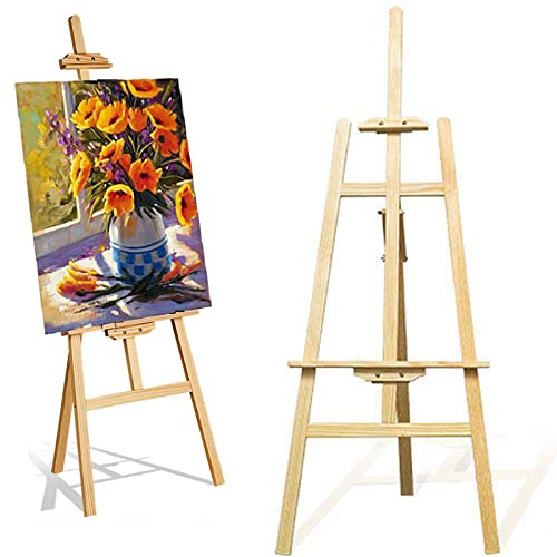 Künstlerstaffelei, Holz-A-Rahmen-Staffelei, Studio-Staffelei, 1,5 m, verstellbarer Zeichenhalter, Leinwandständer, tragbare Staffelei, Kunstständer für Malerei, Skizze, Hochzeit, Ausstellung Künstlerstaffelei, Holz-A-Rahmen-Staffelei, Studio-Staffelei, 1,5 m, verstellbarer Zeichenhalter, Leinwandständer, tragbare Staffelei, Kunstständer für Malerei, Skizze, Hochzeit, Ausstellung von Royalswill