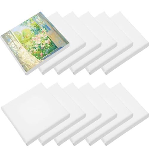 Roysmart 12 Mini Staffelei, 10 x 10 cm Mini Leinwand Holz, Faltbarer Dreieckiger Ständer, Tisch Dekoration Staffeleien Kit für Display Fotos Kinder Malen von Roysmart