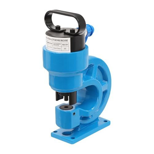Hydraulische Stanzmaschine CH-60, 31T Lochstanzer für Metall, 3,74 Zoll Ausladung, inkl. 4 Stanzmatrizen (3/8, 1/2, 5/8, 3/4 Zoll), ideal für Busbars, Kupfer, Aluminium & Eisen von Royyalpa