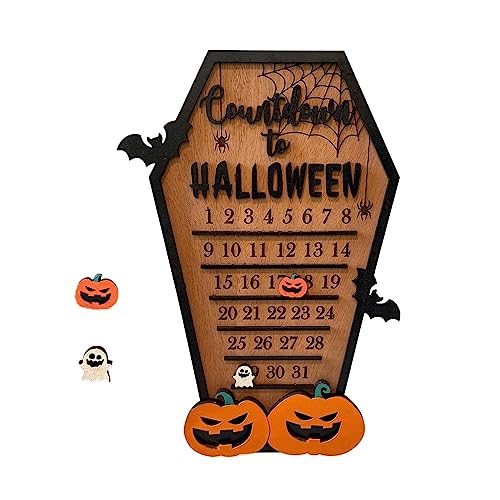 Halloween Countdown Kalender Deko Sarg Schreibtisch Ornament Holz Kürbis Fledermaus Grabstein Zimmer Dekorationen Party Dekorationen DIY Zählen Geschenke für Jungen Mädchen Halloween Countdown Kalender Deko Sarg Schreibtisch Ornament Holz Kürbis Fledermaus Grabstein Zimmer Dekorationen Party Dekorationen DIY Zählen Geschenke für Jungen Mädchen von Rpporm