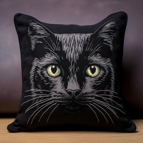 Diy Kissen Knüpfen Set Schwarze Katzen Schwarz Knüpfpackungen Hund Und Blumen Knüpfpackungen Zum Selbermachen Garnpackungen Kissen Teppich Muster Kunst Und Handwerk Häkeln Handarbeit 43X43Cm Diy Kissen Knüpfen Set Schwarze Katzen Schwarz Knüpfpackungen Hund Und Blumen Knüpfpackungen Zum Selbermachen Garnpackungen Kissen Teppich Muster Kunst Und Handwerk Häkeln Handarbeit 43X43Cm von Rqwybcaxn