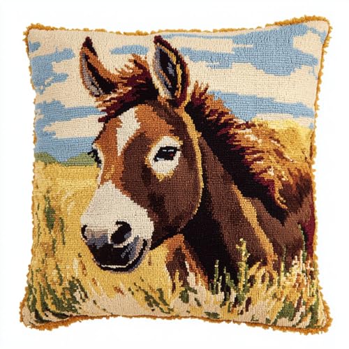Knüpfhaken-Kits, DIY-Kissenbezug, Motiv: Mutter und Junges, Sofakissenbezug, Stickerei-Bastelset für Erwachsene und Anfänger, Muster, bedruckte Leinwand, Kreativität, Häkelgeschenk, 43,2 x 43,2 cm Knüpfhaken-Kits, DIY-Kissenbezug, Motiv: Mutter und Junges, Sofakissenbezug, Stickerei-Bastelset für Erwachsene und Anfänger, Muster, bedruckte Leinwand, Kreativität, Häkelgeschenk, 43,2 x 43,2 cm von Rqwybcaxn