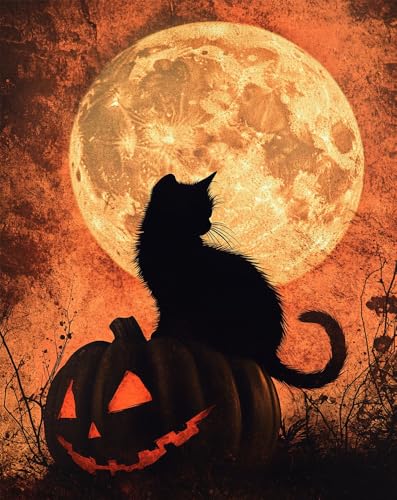 Kreuzstich Set Vorgedruckt,Schwarze Katze Halloween Kürbis 14Ct 40X50Cm Stickvorlagen Stickbilder Vorgedruckt Kreuzstich Stickpackungen Stickpackung Tier Cross Stitch Embroidery Kit Stickset Kreuzstich Set Vorgedruckt,Schwarze Katze Halloween Kürbis 14Ct 40X50Cm Stickvorlagen Stickbilder Vorgedruckt Kreuzstich Stickpackungen Stickpackung Tier Cross Stitch Embroidery Kit Stickset von Rqwybcaxn