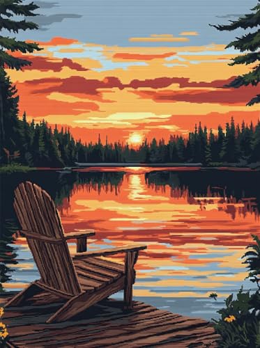 Kreuzstich Set Vorgedruckt,See Sonnenaufgang Liegestuhl 14Ct 40X50Cm Tiere Stickvorlagen Stickbilder Vorgedruckt Kreuzstich Stickpackungen Stickpackung Cross Stitch Embroidery Kit Stickset S Kreuzstich Set Vorgedruckt,See Sonnenaufgang Liegestuhl 14Ct 40X50Cm Tiere Stickvorlagen Stickbilder Vorgedruckt Kreuzstich Stickpackungen Stickpackung Cross Stitch Embroidery Kit Stickset S von Rqwybcaxn
