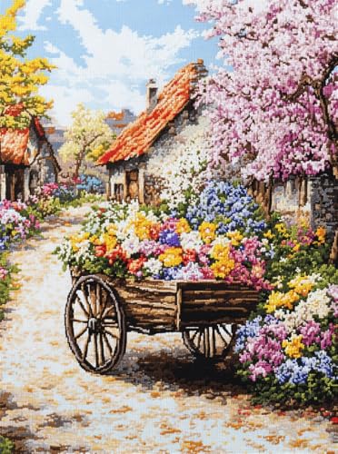 Rqwybcaxn 14Ct Kreuzstich Stickpackungen Erwachsene, Schönes Haus Mit Rosa Blumen Stickvorlagen Vorgedruckt Kreuzstich Stickpackung Zum Sticken Starter Set Für Erwachsene Kinder Anfänger,40X50Cm Rqwybcaxn 14Ct Kreuzstich Stickpackungen Erwachsene, Schönes Haus Mit Rosa Blumen Stickvorlagen Vorgedruckt Kreuzstich Stickpackung Zum Sticken Starter Set Für Erwachsene Kinder Anfänger,40X50Cm von Rqwybcaxn
