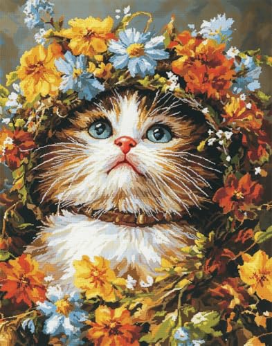 Rqwybcaxn 14Ct Kreuzstich Stickpackungen Erwachsene, Süße Katze Und Blumen Stickvorlagen Vorgedruckt Kreuzstich Stickpackung Zum Sticken Starter Set Für Erwachsene Kinder Anfänger,40X50Cm Rqwybcaxn 14Ct Kreuzstich Stickpackungen Erwachsene, Süße Katze Und Blumen Stickvorlagen Vorgedruckt Kreuzstich Stickpackung Zum Sticken Starter Set Für Erwachsene Kinder Anfänger,40X50Cm von Rqwybcaxn