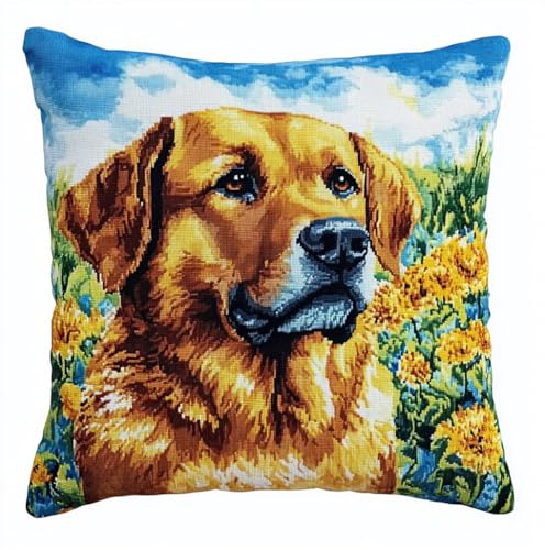 Rqwybcaxn Diy Kissen Knüpfen Set Labrador Retriever Knüpfpackungen Hund Und Blumen Knüpfpackungen Zum Selbermachen Garnpackungen Kissen Teppich Muster Kunst Und Handwerk Häkeln Handarbeit 43X43Cm Rqwybcaxn Diy Kissen Knüpfen Set Labrador Retriever Knüpfpackungen Hund Und Blumen Knüpfpackungen Zum Selbermachen Garnpackungen Kissen Teppich Muster Kunst Und Handwerk Häkeln Handarbeit 43X43Cm von Rqwybcaxn