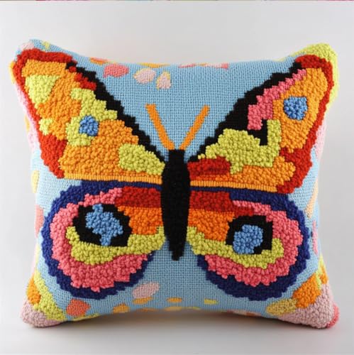 Rqwybcaxn Diy Knüpfkissen Zum Selber Knüpfen Cartoon-Schmetterling Knüpfhaken-Sets,Cartoon-Tiere,3D-Kissen,Materialien,Paketbezug,Knüpfhaken-Set,Kissen-Stickerei-Set,Bastel-Heimdekoration 43X43Cm Rqwybcaxn Diy Knüpfkissen Zum Selber Knüpfen Cartoon-Schmetterling Knüpfhaken-Sets,Cartoon-Tiere,3D-Kissen,Materialien,Paketbezug,Knüpfhaken-Set,Kissen-Stickerei-Set,Bastel-Heimdekoration 43X43Cm von Rqwybcaxn