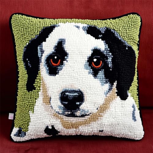 Rqwybcaxn Diy Knüpfkissen Zum Selber Knüpfen Knüpfhaken-Set Pferd Unter Den Sternen Diy-Haken，Gestrickt，Bestickter Teppich，Kissen，Stickerei，Knüpfhaken-Teppich-Set 43X43Cm von Rqwybcaxn