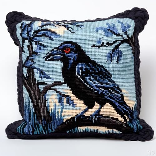 Rqwybcaxn Diy Knüpfkissen Zum Selber Knüpfen Krähe Rabe Auf Baum Knüpfhaken-Sets,Cartoon-Tiere,3D-Kissen,Materialien,Paketbezug,Knüpfhaken-Set,Kissen-Stickerei-Set,Bastel-Heimdekoration 43X43Cm Rqwybcaxn Diy Knüpfkissen Zum Selber Knüpfen Krähe Rabe Auf Baum Knüpfhaken-Sets,Cartoon-Tiere,3D-Kissen,Materialien,Paketbezug,Knüpfhaken-Set,Kissen-Stickerei-Set,Bastel-Heimdekoration 43X43Cm von Rqwybcaxn