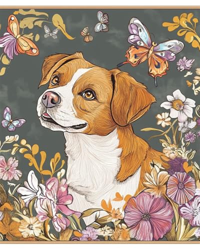 Rqwybcaxn Diy Vorgedruckt Stickbilder Stickset 14Ct,Hund Und Blumen Und Schmetterlinge Kreuzstich Stickpackung Handwerk Home Decor Starter-Set Für Wandkunst Rqwybcaxn Diy Vorgedruckt Stickbilder Stickset 14Ct,Hund Und Blumen Und Schmetterlinge Kreuzstich Stickpackung Handwerk Home Decor Starter-Set Für Wandkunst von Rqwybcaxn