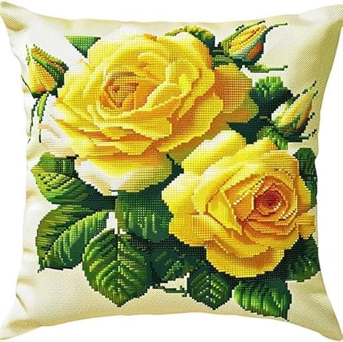Rqwybcaxn Knüpfkissen Zum Selber Knüpfen,Gelbe Rose,Knüpfen Set Handgemachte Geschenke Knüpfteppich Für Kinder Und Erwachsene Knüpfset,43X43Cm Rqwybcaxn Knüpfkissen Zum Selber Knüpfen,Gelbe Rose,Knüpfen Set Handgemachte Geschenke Knüpfteppich Für Kinder Und Erwachsene Knüpfset,43X43Cm von Rqwybcaxn