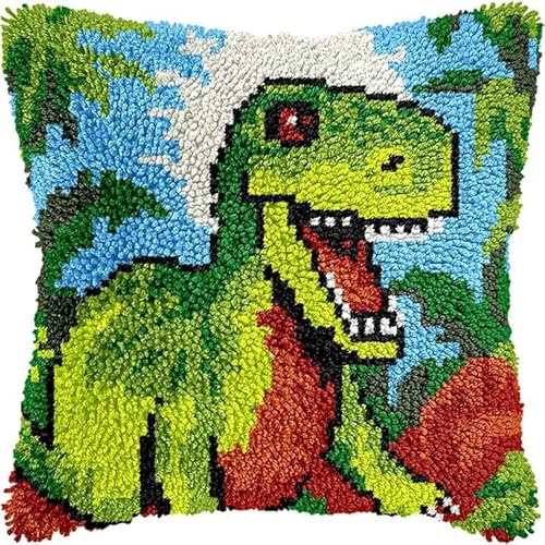 Rqwybcaxn Knüpfkissen Zum Selber Knüpfen Knüpfhaken-Sets Grüner Dinosaurier 3D-Kissen,Materialpaket,Bezug,Knüpfhaken-Set,Kissen-Stickset,Bastel- Und Heimdekoration 43X43Cm Rqwybcaxn Knüpfkissen Zum Selber Knüpfen Knüpfhaken-Sets Grüner Dinosaurier 3D-Kissen,Materialpaket,Bezug,Knüpfhaken-Set,Kissen-Stickset,Bastel- Und Heimdekoration 43X43Cm von Rqwybcaxn