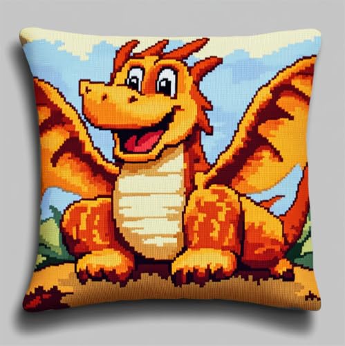 Rqwybcaxn Knüpfteppich Zum Selber Knüpf-Sets 43X43Cm, Cartoon-Drache,Latch Hook Kits Teppiche, Diy Dekorative Kissenbezüge Stickerei Kreuzstich Kunsthandwerk Rqwybcaxn Knüpfteppich Zum Selber Knüpf-Sets 43X43Cm, Cartoon-Drache,Latch Hook Kits Teppiche, Diy Dekorative Kissenbezüge Stickerei Kreuzstich Kunsthandwerk von Rqwybcaxn