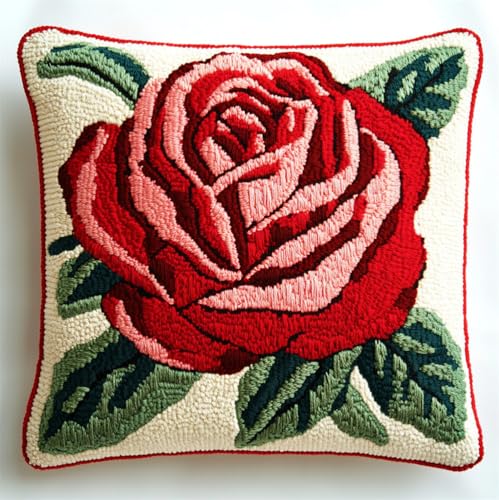 Rqwybcaxn Knüpfteppich Zum Selber Knüpf-Sets 43X43Cm, Große Rose Blume,Latch Hook Kits Teppiche, Diy Dekorative Kissenbezüge Stickerei Kreuzstich Kunsthandwerk Rqwybcaxn Knüpfteppich Zum Selber Knüpf-Sets 43X43Cm, Große Rose Blume,Latch Hook Kits Teppiche, Diy Dekorative Kissenbezüge Stickerei Kreuzstich Kunsthandwerk von Rqwybcaxn