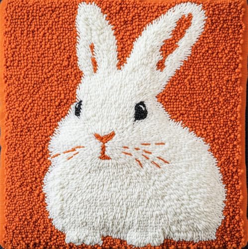 Rqwybcaxn Knüpfteppich Zum Selber Knüpf-Sets 43X43Cm, Weißes Kaninchen,Latch Hook Kits Teppiche, Diy Dekorative Kissenbezüge Stickerei Kreuzstich Kunsthandwerk Rqwybcaxn Knüpfteppich Zum Selber Knüpf-Sets 43X43Cm, Weißes Kaninchen,Latch Hook Kits Teppiche, Diy Dekorative Kissenbezüge Stickerei Kreuzstich Kunsthandwerk von Rqwybcaxn