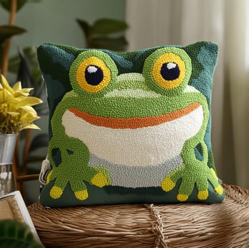 Rqwybcaxn Knüpfteppich Zum Selber Knüpf-Sets Mit Kissen Knüpfen,Karikatur, Grüner Frosch,Set 43X43Cm Kissenbezug-Set Für Erwachsene Und Kinder Latch Hook Kit Heimaccessoire Rqwybcaxn Knüpfteppich Zum Selber Knüpf-Sets Mit Kissen Knüpfen,Karikatur, Grüner Frosch,Set 43X43Cm Kissenbezug-Set Für Erwachsene Und Kinder Latch Hook Kit Heimaccessoire von Rqwybcaxn