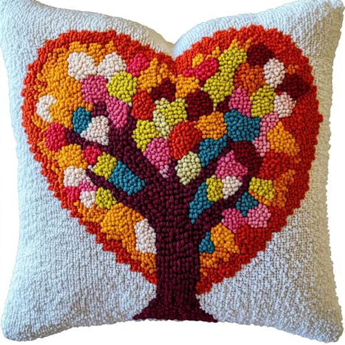 Rqwybcaxn Knüpfteppich Zum Selber Knüpf-Sets Mit Kissen Knüpfen-Set 43X43Cm Herzförmiger Baum Kissenbezug-Set Für Erwachsene Und Kinder Latch Hook Kit Heimaccessoire Rqwybcaxn Knüpfteppich Zum Selber Knüpf-Sets Mit Kissen Knüpfen-Set 43X43Cm Herzförmiger Baum Kissenbezug-Set Für Erwachsene Und Kinder Latch Hook Kit Heimaccessoire von Rqwybcaxn