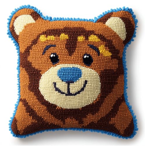Rqwybcaxn Latch Hook Kissen Kit Niedlicher Cartoon-Babybär Knüpfkissen Set Für Anfänger Erwachsene Oder Kinder Zum Selber Knüpfen, Diy Knüpfteppich Knüpfpackung, Knüpfhaken Set 43 X 43 Cm Rqwybcaxn Latch Hook Kissen Kit Niedlicher Cartoon-Babybär Knüpfkissen Set Für Anfänger Erwachsene Oder Kinder Zum Selber Knüpfen, Diy Knüpfteppich Knüpfpackung, Knüpfhaken Set 43 X 43 Cm von Rqwybcaxn
