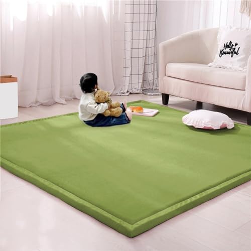 Großer Teppich, Korallensamt, Spielmatte, dicker Arbeitszimmer, Küche, Kinderzimmer, Krabbelmatte für Yoga, Boden, Bett, rutschfest, 100 x 120 cm, Grün Großer Teppich, Korallensamt, Spielmatte, dicker Arbeitszimmer, Küche, Kinderzimmer, Krabbelmatte für Yoga, Boden, Bett, rutschfest, 100 x 120 cm, Grün von Rr tianshi
