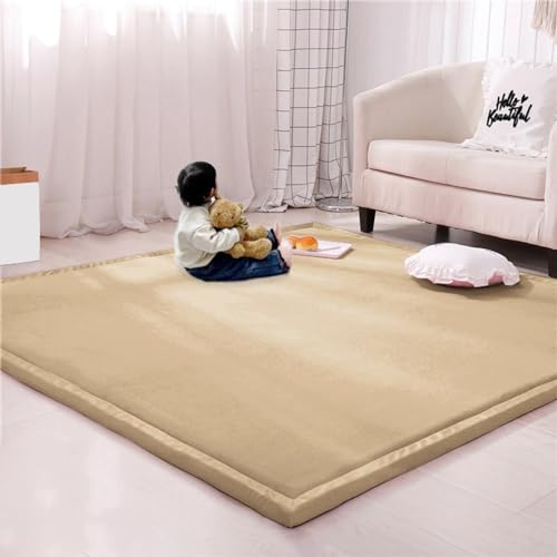 Großer Teppich, Korallensamt, Spielmatte, dicker Arbeitszimmer, Küche, Kinderzimmer, Krabbelmatte für Yoga, Boden, Bett, rutschfest, 120 x 150 cm, Beige Großer Teppich, Korallensamt, Spielmatte, dicker Arbeitszimmer, Küche, Kinderzimmer, Krabbelmatte für Yoga, Boden, Bett, rutschfest, 120 x 150 cm, Beige von Rr tianshi