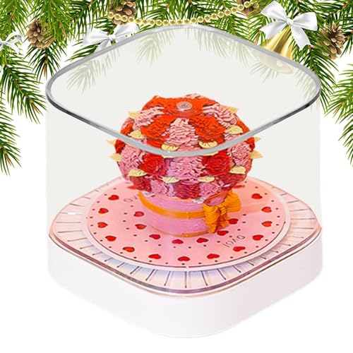 Rrlihjgu 3D Kalender 2026, Rosen Abreißkalender Mit Notizblock, Papier Skulptur Deko Für Schule Bücherregal Tisch Büro, Geschenk Weihnachten Neujahr Büro Wohnzimmer Tisch von Rrlihjgu