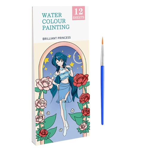 Rrlihjgu Aquarell-Malbuch für Kleinkinder, Aquarell-Malbücher, kleine Malbücher, Reise-Set inkl von Rrlihjgu