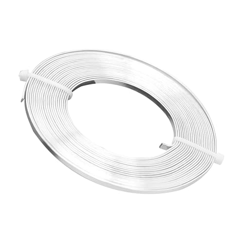 Rrlihjgu Basteldraht Biegsam - Farbiger Flacher Aluminium Draht Formbar - Für Handwerk Gartenarbeit Modellbau Wohnaccessoires Häkeln Elektriker von Rrlihjgu