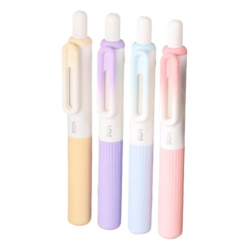 Rrlihjgu Einziehbare Kugelschreiber, Einziehbare Kugelschreiber, Fat Press Writing Pens 4er Set | 0,5 mm feine Spitze einziehbar für Diaro-Schüler Erwachsene und Notizen von Rrlihjgu