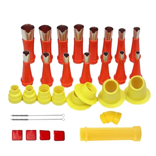 Rrlihjgu Fugendüsen-Set, Werkzeugset mit integrierter Gummidüse, wiederverwendbare Fugendüsenbeschichtung, Stahldüsen-Applikatoren von Rrlihjgu