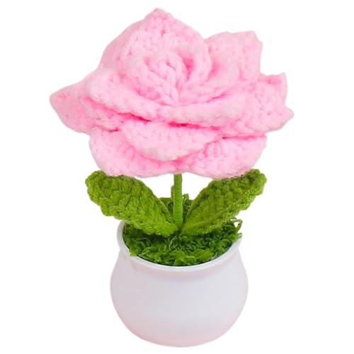 Rrlihjgu Häkelblumen, gehäkelte Blumen, handgemachte Garnblumen, Pflanzen in gehäkelten Töpfen, niedliche Autodekoration, Geschenk für den Schreibtisch Rrlihjgu Häkelblumen, gehäkelte Blumen, handgemachte Garnblumen, Pflanzen in gehäkelten Töpfen, niedliche Autodekoration, Geschenk für den Schreibtisch von Rrlihjgu