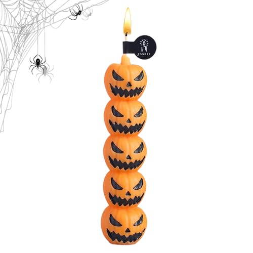 Rrlihjgu Halloween-Kerzen, Duftkerzen, Halloween-Kürbis-Dekoration, gruselige Tischdekoration, Heimdekoration für Frauen, Nacht, Event, Abendessen, Geburtstag, Party, Urlaub, Winter von Rrlihjgu