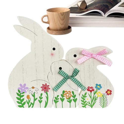 Rrlihjgu Holzschild, Osterhase, Holzschild, , Dekoration mit 3 Frühlingshasen, Dekoration für den Ostertisch Rrlihjgu Holzschild, Osterhase, Holzschild, , Dekoration mit 3 Frühlingshasen, Dekoration für den Ostertisch von Rrlihjgu