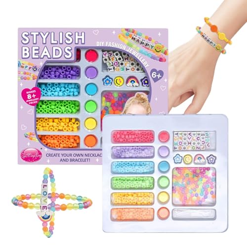 Rrlihjgu Kit zur Herstellung von Armbändern, zur Herstellung von Perlenketten für Kinder, pädagogische Materialien für Schmuck und Spielzeug für Anfänger, Enthusiasten, Bastelarbeiten Rrlihjgu Kit zur Herstellung von Armbändern, zur Herstellung von Perlenketten für Kinder, pädagogische Materialien für Schmuck und Spielzeug für Anfänger, Enthusiasten, Bastelarbeiten von Rrlihjgu