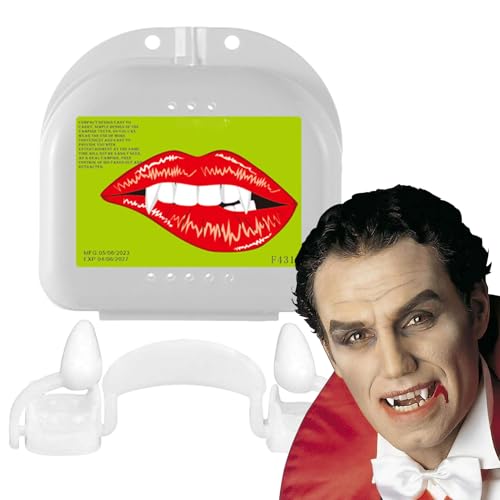 Rrlihjgu Künstliche Zähne – Zähne für Cosplay, einziehbare Zähne, Make-up-Zubehör für Kostüme, Horrorpartys und Theaterproduktionen Rrlihjgu Künstliche Zähne – Zähne für Cosplay, einziehbare Zähne, Make-up-Zubehör für Kostüme, Horrorpartys und Theaterproduktionen von Rrlihjgu