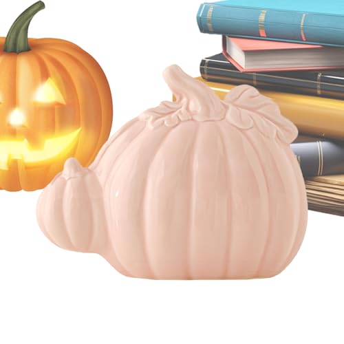 Rrlihjgu Kürbis Dekoration - Keramik Kürbis Halloween Herbst Deko - Festliche Deko Figur Für Herbst Tisch Zuhause Wohnzimmer Küche Kamin Outdoor von Rrlihjgu